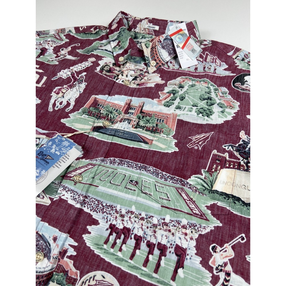 Reyn Spooner Florida State Seminoles‎ Hawaiian Shirt Mens XL Scenic Button-Down - Picture 5 of 11